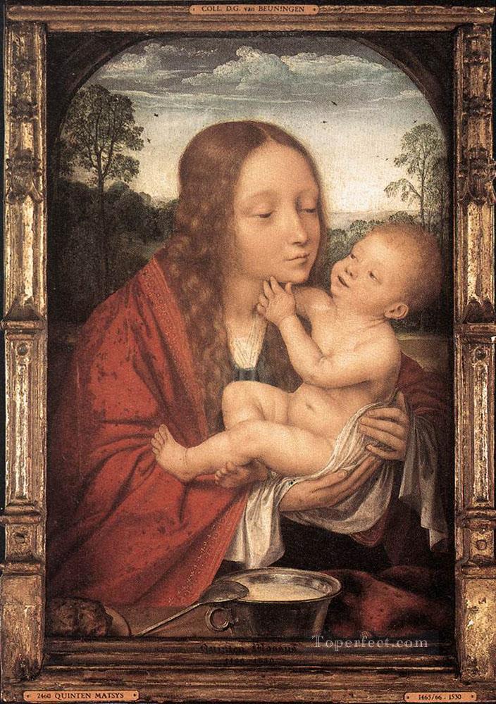 風景の中の聖母子 クエンティン・マッシス油絵